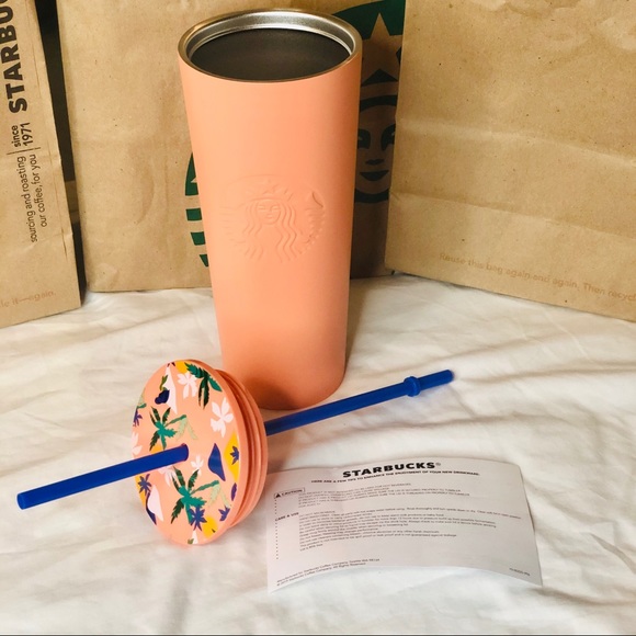 Other - Starbucks Matte Peach Metal Tumbler Summer 2020